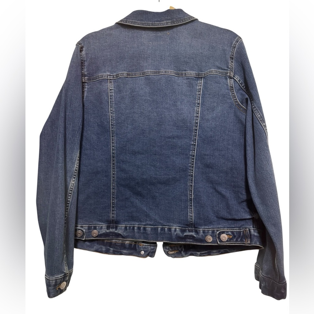 Time and Tru Dark Blue Denim Jacket Size L NWT - Picture 2 of 9